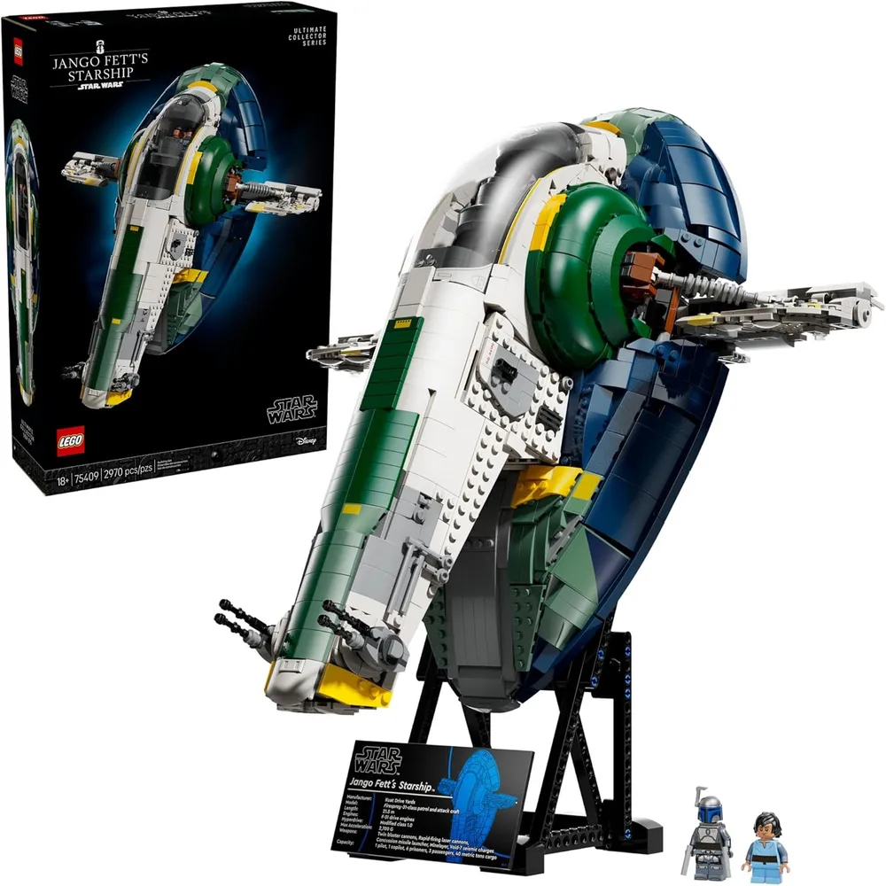Lego Star Wars Nave espacial clase Firespray de Jango Fett, set de construcción para adultos