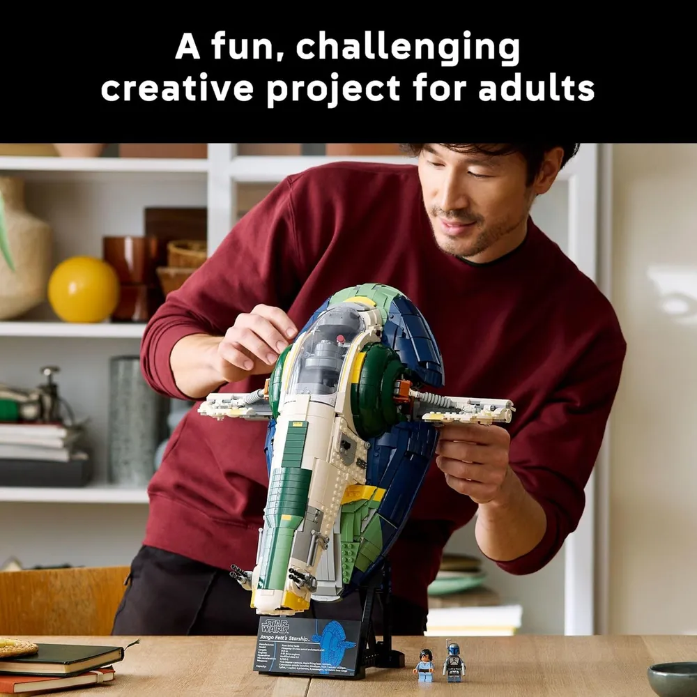 Lego Star Wars Nave espacial clase Firespray de Jango Fett, set de construcción para adultos
