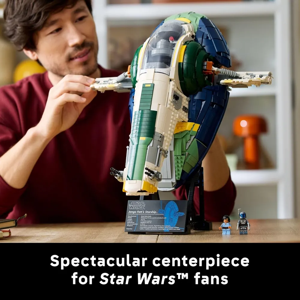 Lego Star Wars Nave espacial clase Firespray de Jango Fett, set de construcción para adultos