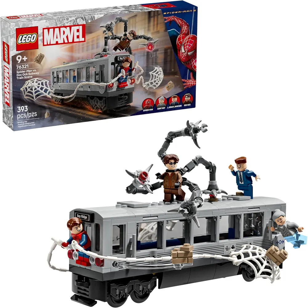 LEGO MARVEL SPIDER-MAN VS DOCTOR OCTOPUS ESCENA DEL METRO CON 4 MINIFIGURAS