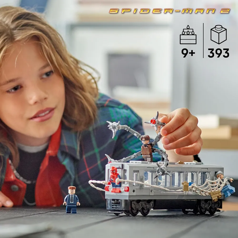 LEGO MARVEL SPIDER-MAN VS DOCTOR OCTOPUS ESCENA DEL METRO CON 4 MINIFIGURAS