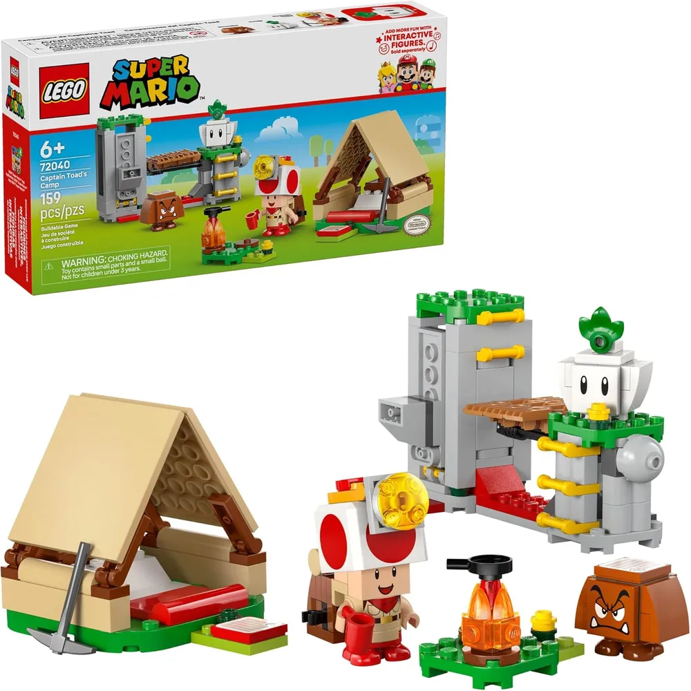 Lego Super Mario El campamento del Capitán Toad, set de construcción con figuras
