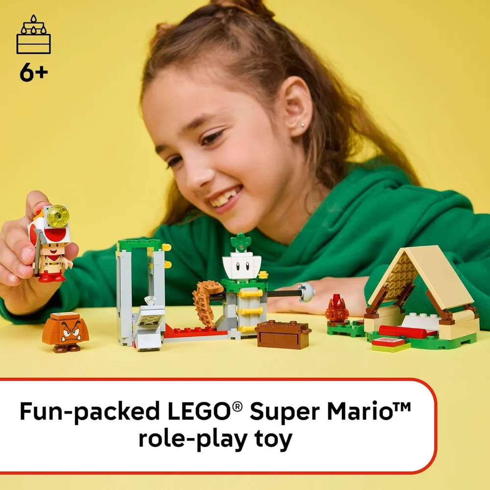 Lego Super Mario El campamento del Capitán Toad, set de construcción con figuras