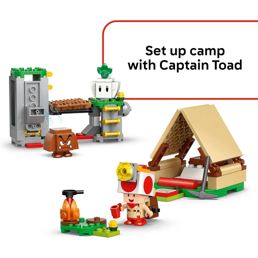 Lego Super Mario El campamento del Capitán Toad, set de construcción con figuras