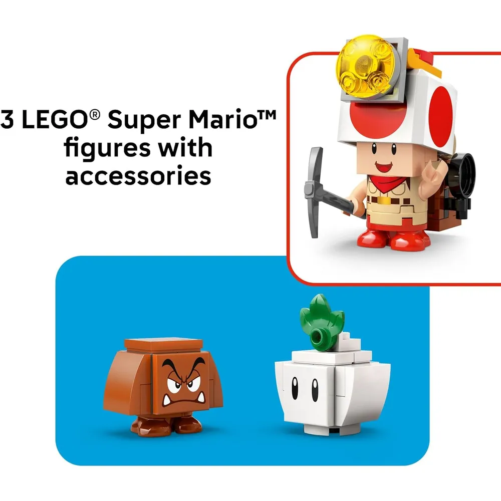 Lego Super Mario El campamento del Capitán Toad, set de construcción con figuras