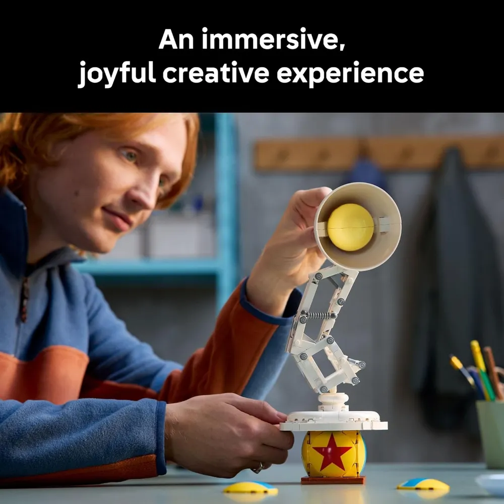 Lego Luxo Jr. Disney Pixar, construcción para adultos, decoración de escritorio