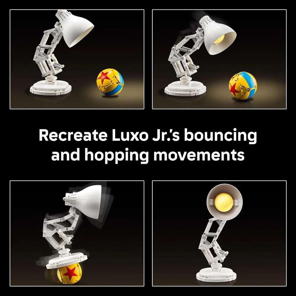 Lego Luxo Jr. Disney Pixar, construcción para adultos, decoración de escritorio