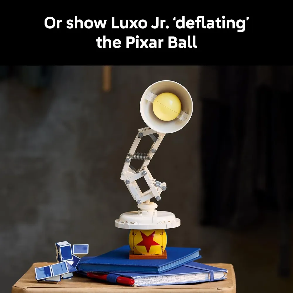 Lego Luxo Jr. Disney Pixar, construcción para adultos, decoración de escritorio