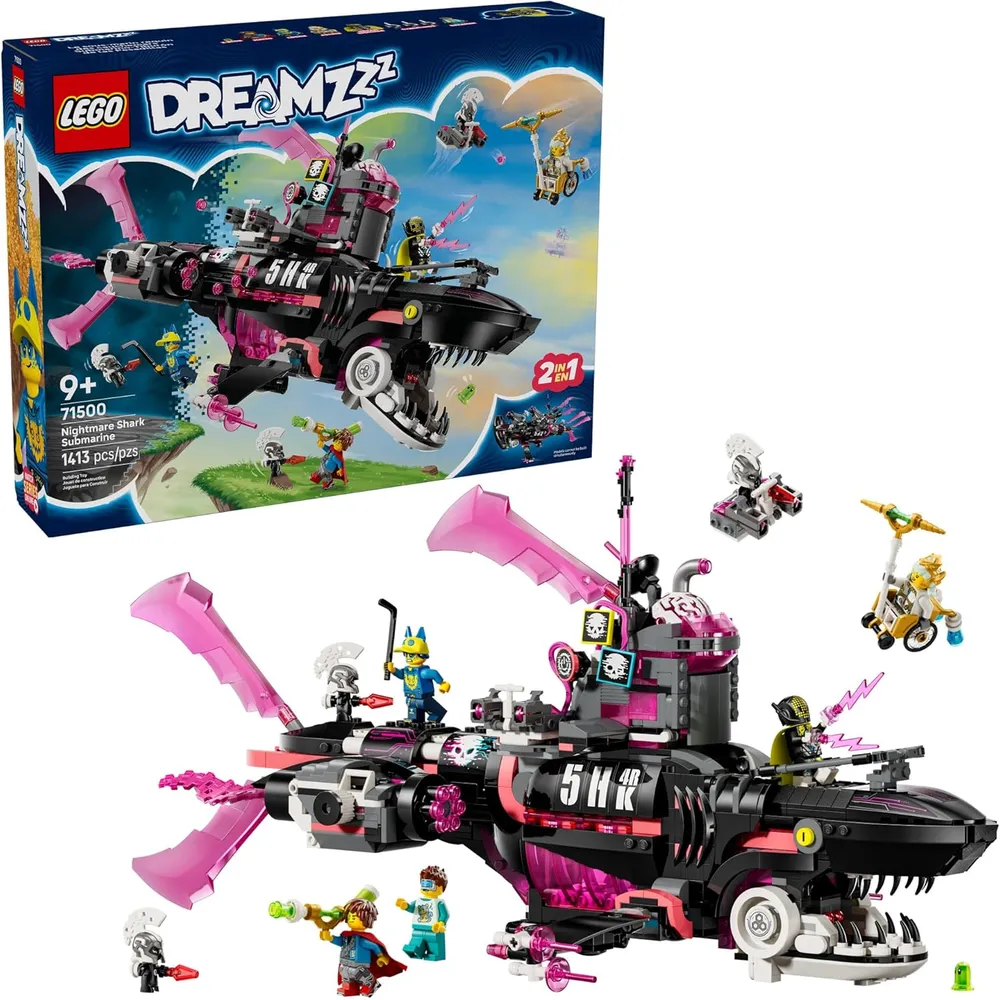 Lego Dreamzzz Submarino Tiburón Pesadilla, construcción y juego de simulación