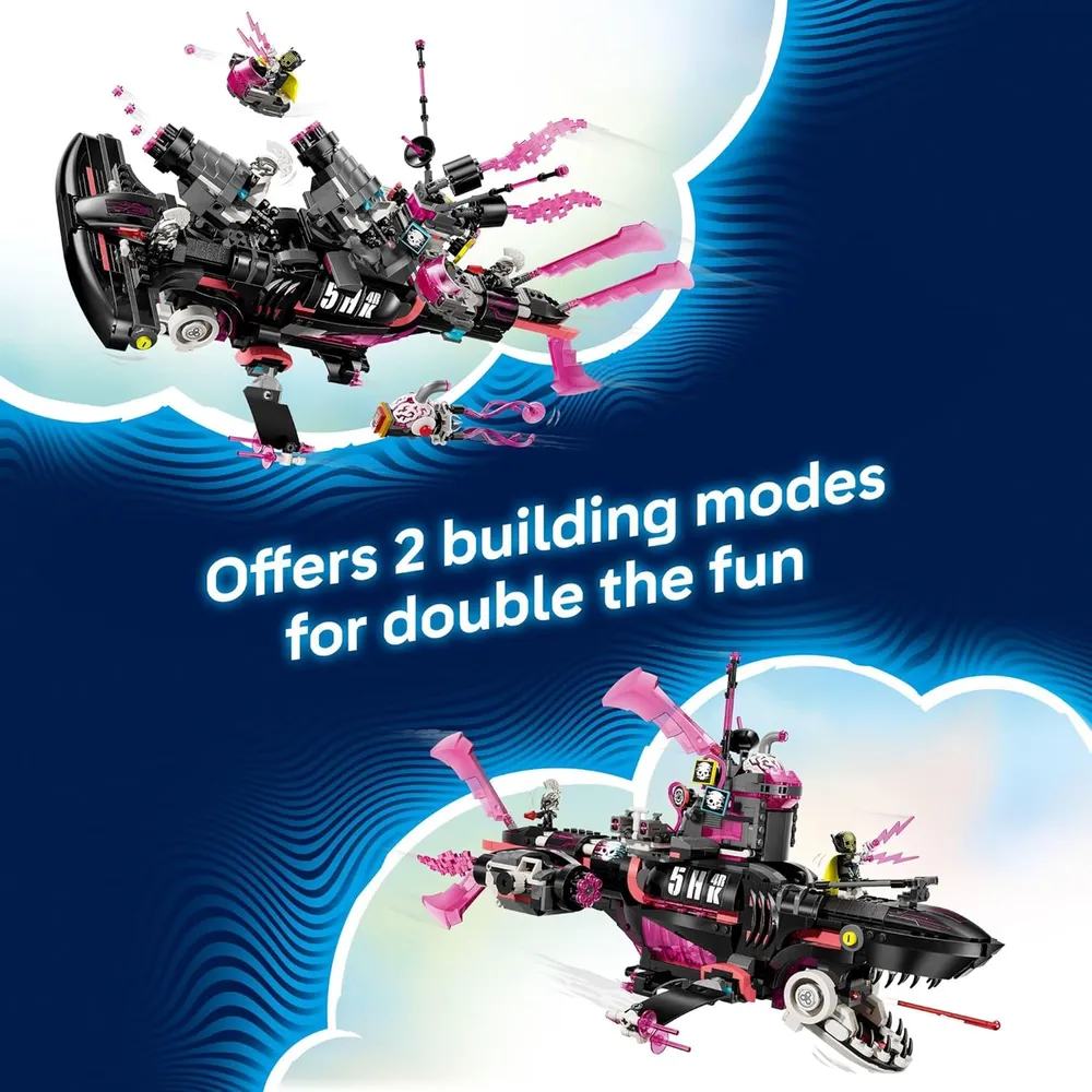Lego Dreamzzz Submarino Tiburón Pesadilla, construcción y juego de simulación