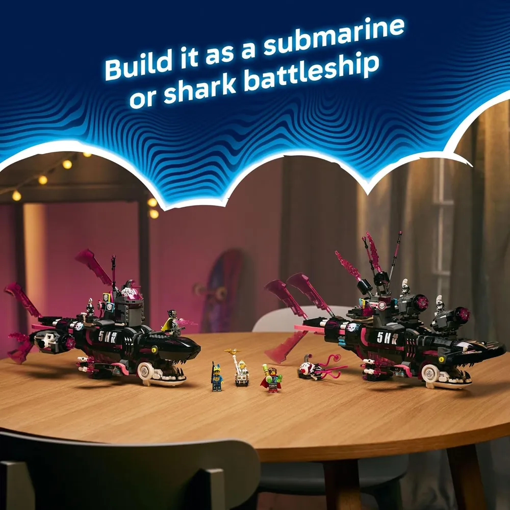 Lego Dreamzzz Submarino Tiburón Pesadilla, construcción y juego de simulación