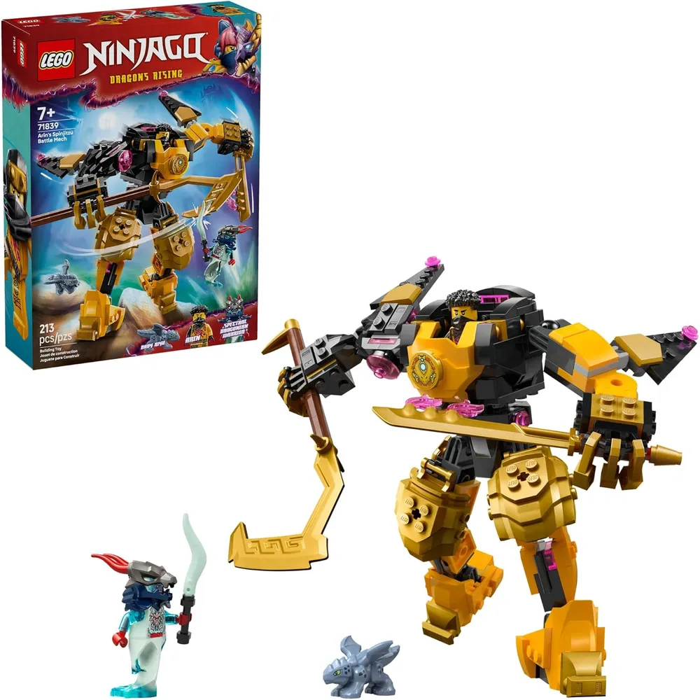 LEGO NINJAGO MECH DE BATALLA SPINJITZU DE ARIN CON MINIFIGURAS
