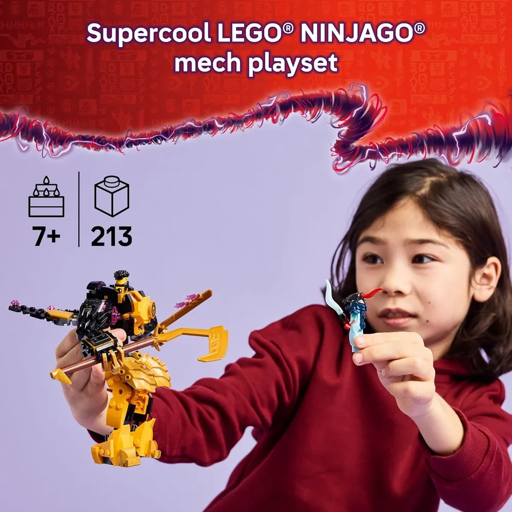LEGO NINJAGO MECH DE BATALLA SPINJITZU DE ARIN CON MINIFIGURAS