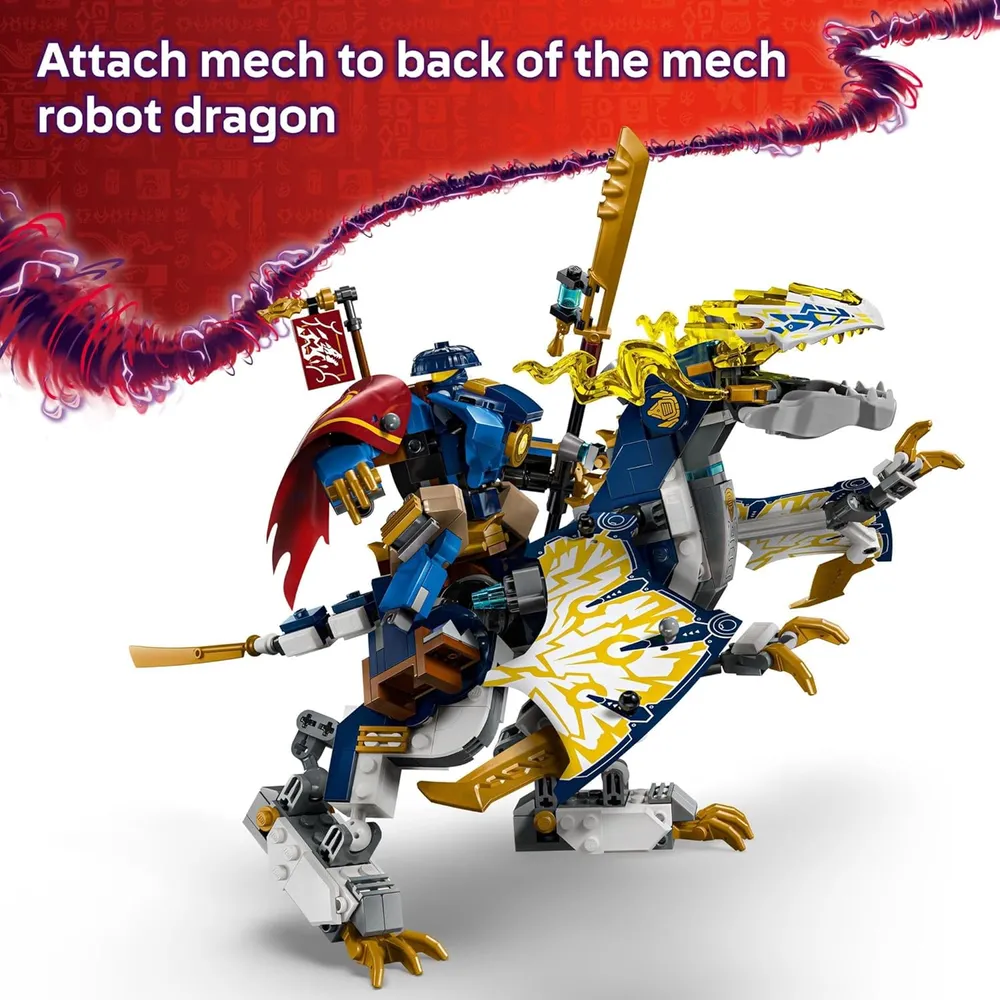 LEGO NINJAGO JINETE MECÁNICO DRAGÓN DE ROGUE CON 4 MINIFIGURAS