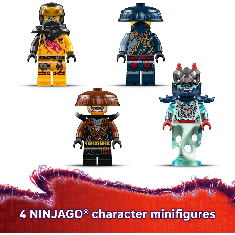 LEGO NINJAGO JINETE MECÁNICO DRAGÓN DE ROGUE CON 4 MINIFIGURAS