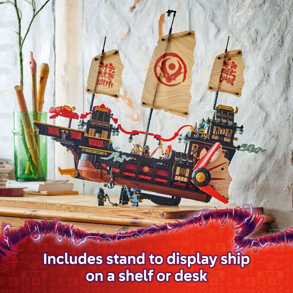 LEGO NINJAGO EL TEMPLO DE LA RECOMPENSA CON BARCO Y 6 MINIFIGURAS