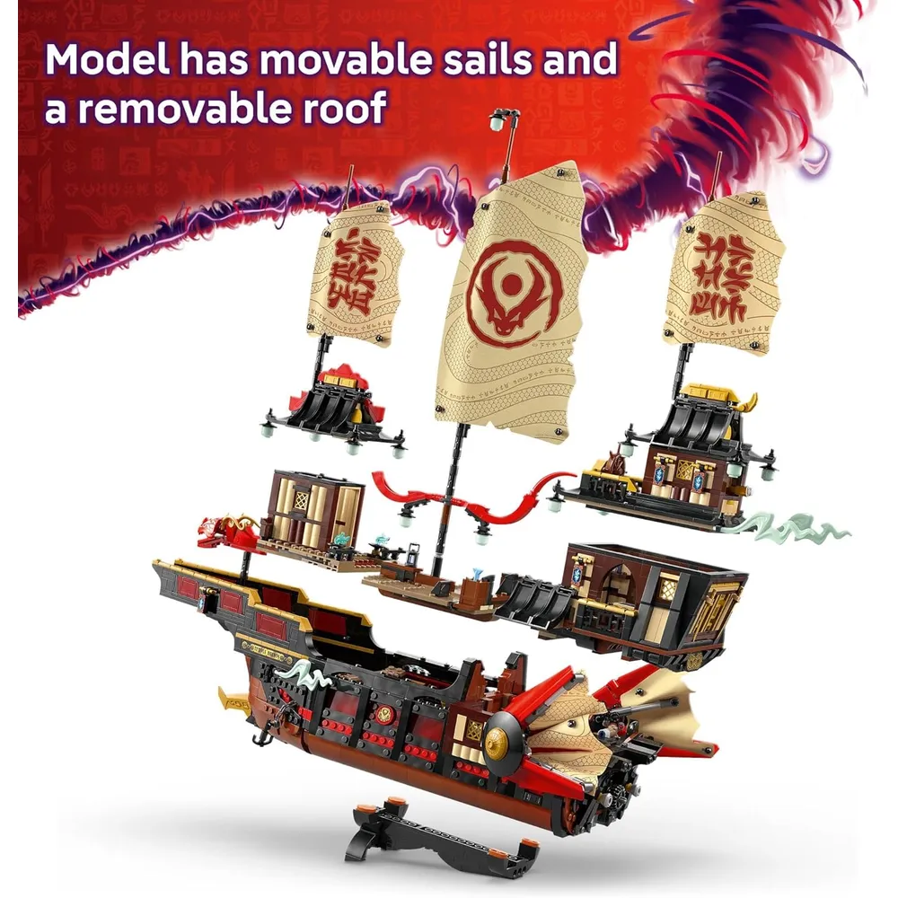 LEGO NINJAGO EL TEMPLO DE LA RECOMPENSA CON BARCO Y 6 MINIFIGURAS