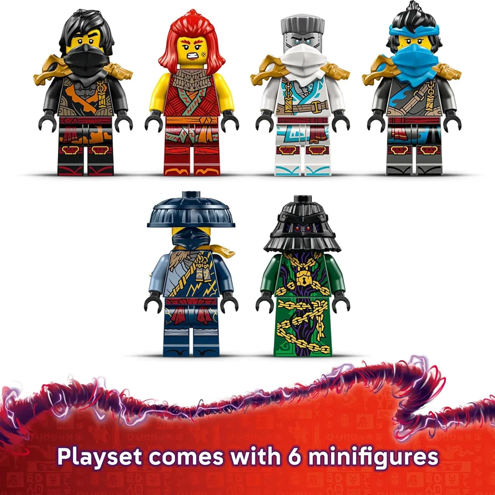 LEGO NINJAGO EL TEMPLO DE LA RECOMPENSA CON BARCO Y 6 MINIFIGURAS
