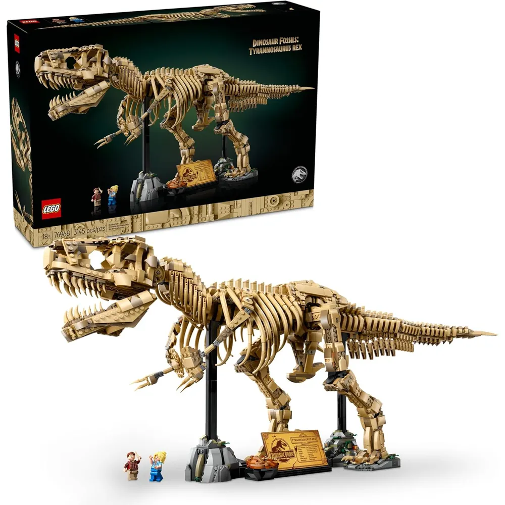 Fósiles Jurassic World T-Rex, Lego construcción para adultos, decoración coleccionable