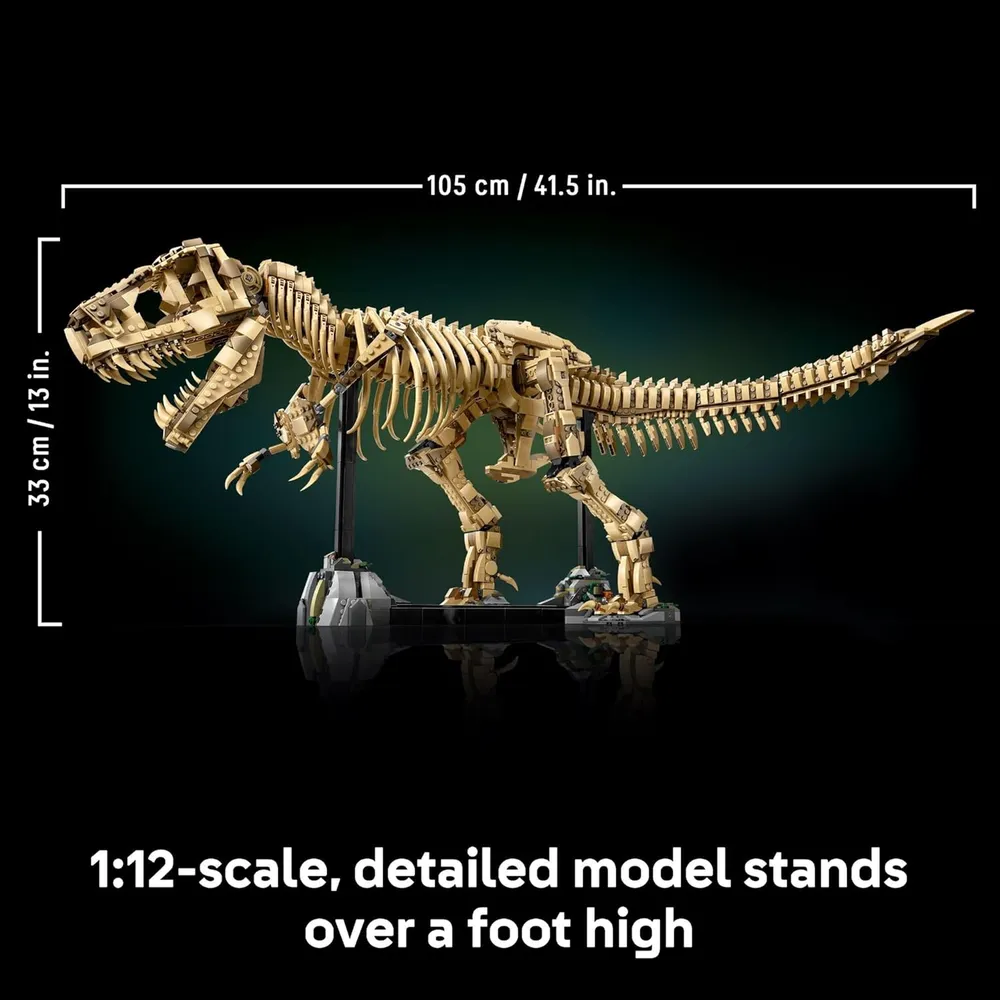 Fósiles Jurassic World T-Rex, Lego construcción para adultos, decoración coleccionable