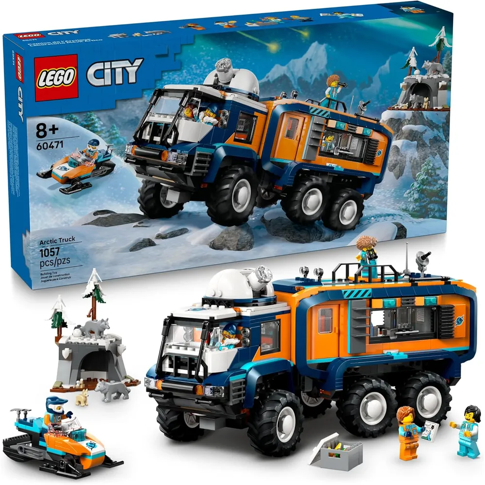 Lego City Camión laboratorio ártico, construcción STEM con 5 minifiguras