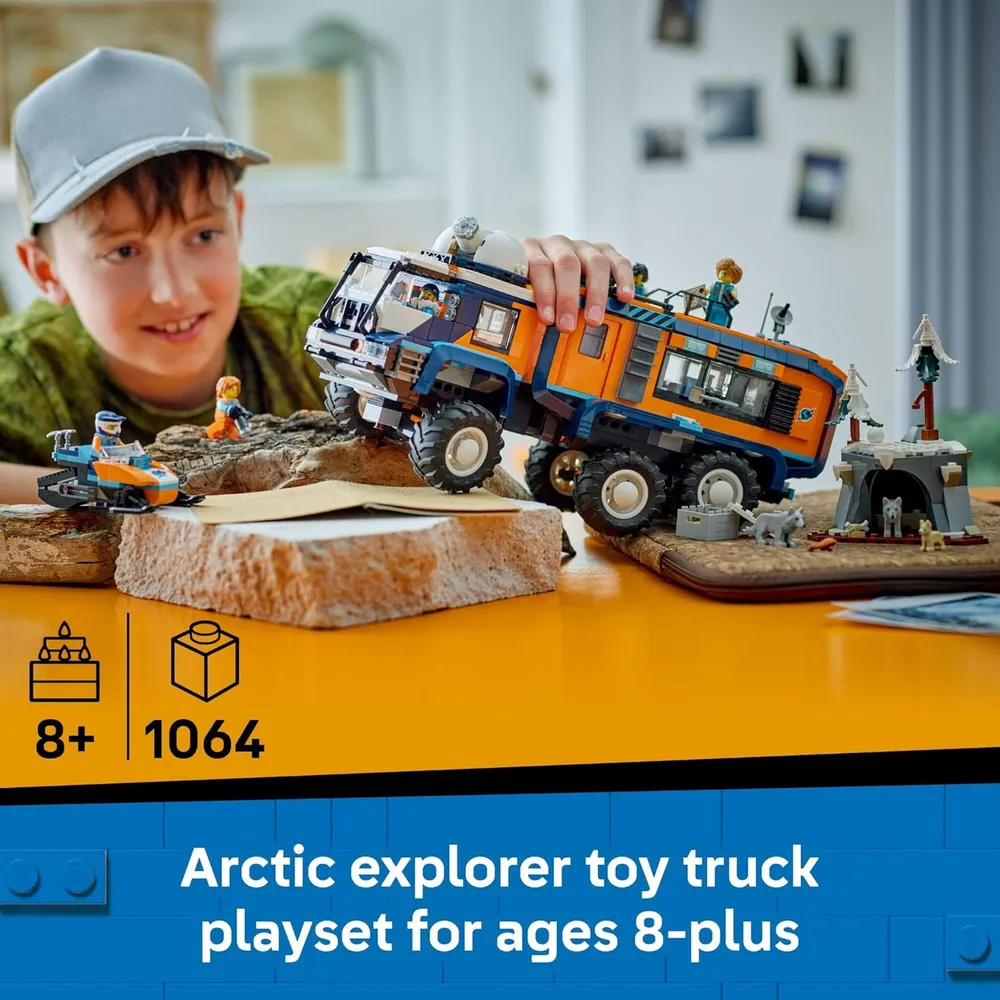 Lego City Camión laboratorio ártico, construcción STEM con 5 minifiguras