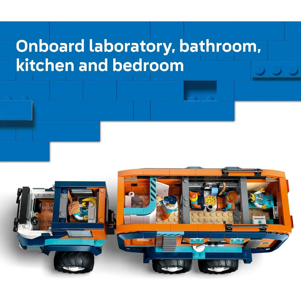 Lego City Camión laboratorio ártico, construcción STEM con 5 minifiguras
