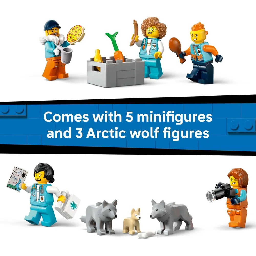 Lego City Camión laboratorio ártico, construcción STEM con 5 minifiguras