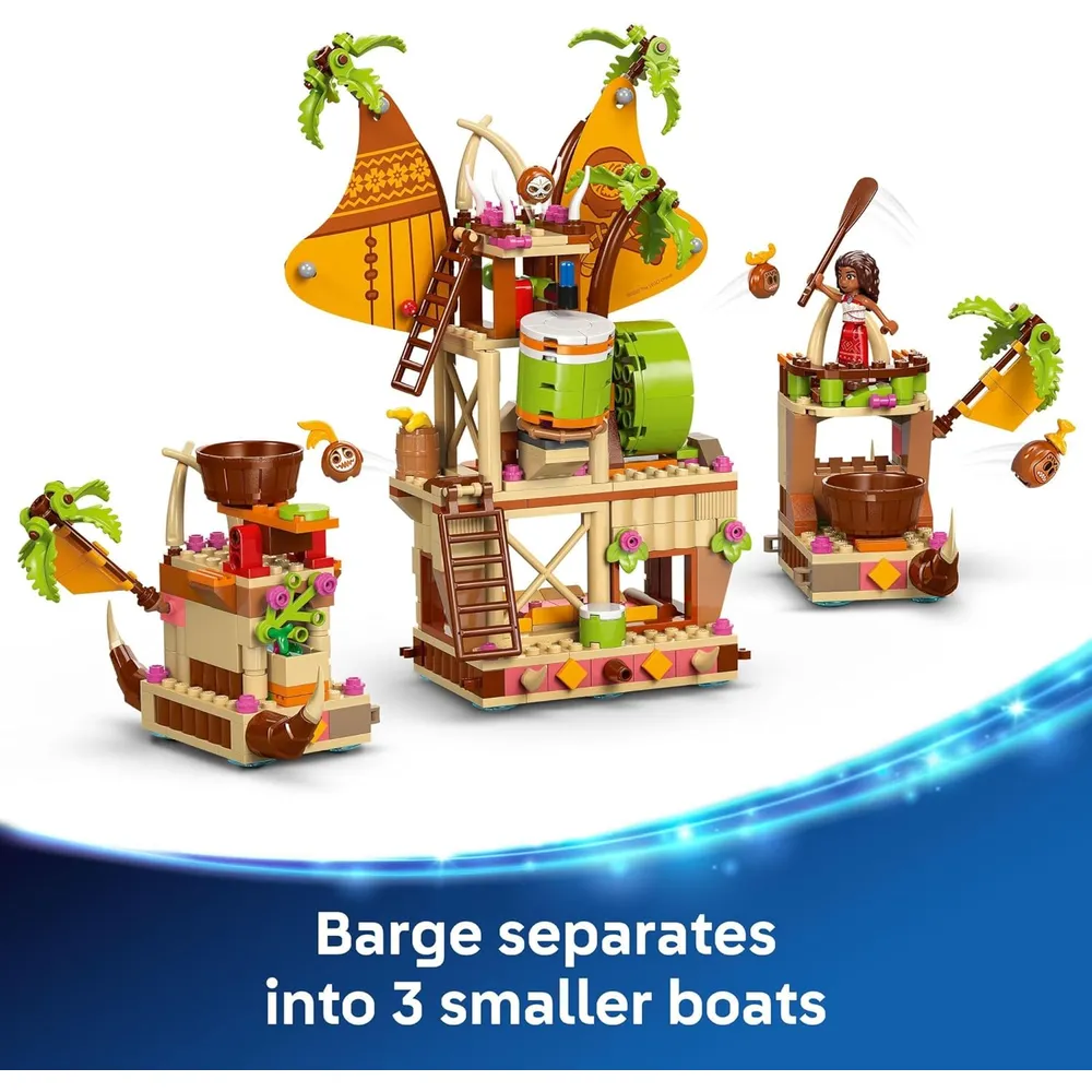 Lego Disney Moana Barcaza Kakamora, construcción con 9 personajes
