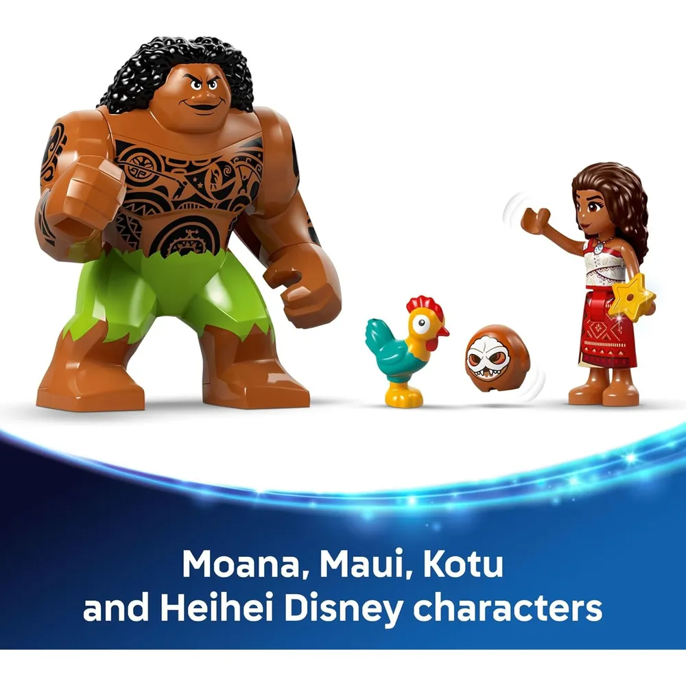 Lego Disney Moana Barcaza Kakamora, construcción con 9 personajes