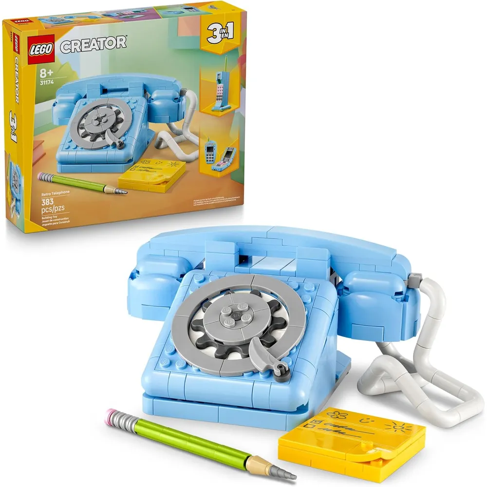 Lego Creator Teléfono retro 3 en 1, construcción y decoración para habitación