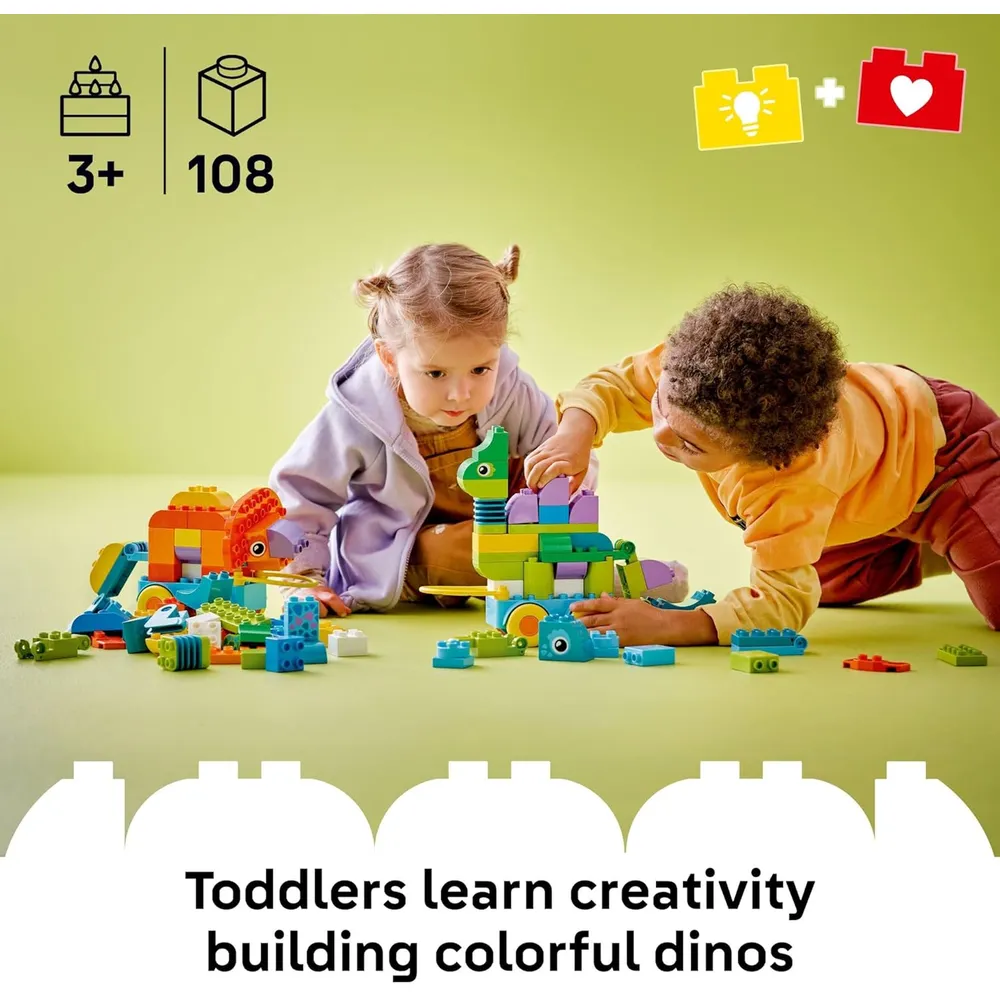 Lego Duplo Town Dinosaurios sobre ruedas, juego educativo y construcción