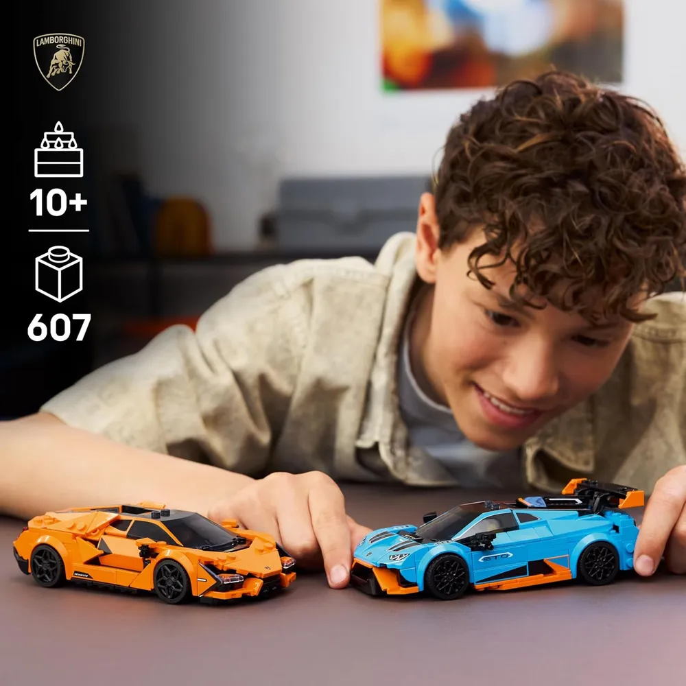 Lego Speed Champions Lamborghini Revuelto y Huracán STO, coche de juguete
