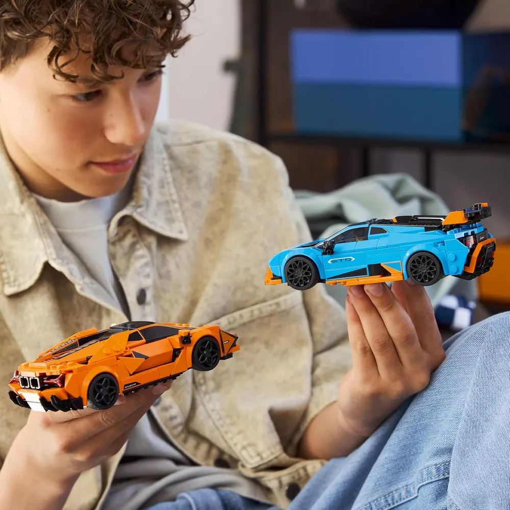 Lego Speed Champions Lamborghini Revuelto y Huracán STO, coche de juguete