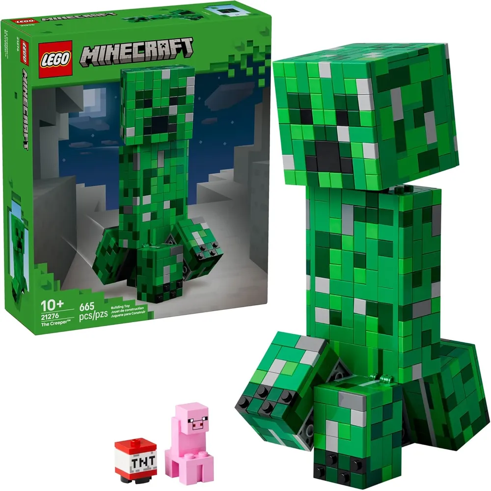 Lego Minecraft Creeper, construcción y minifigura para gamers