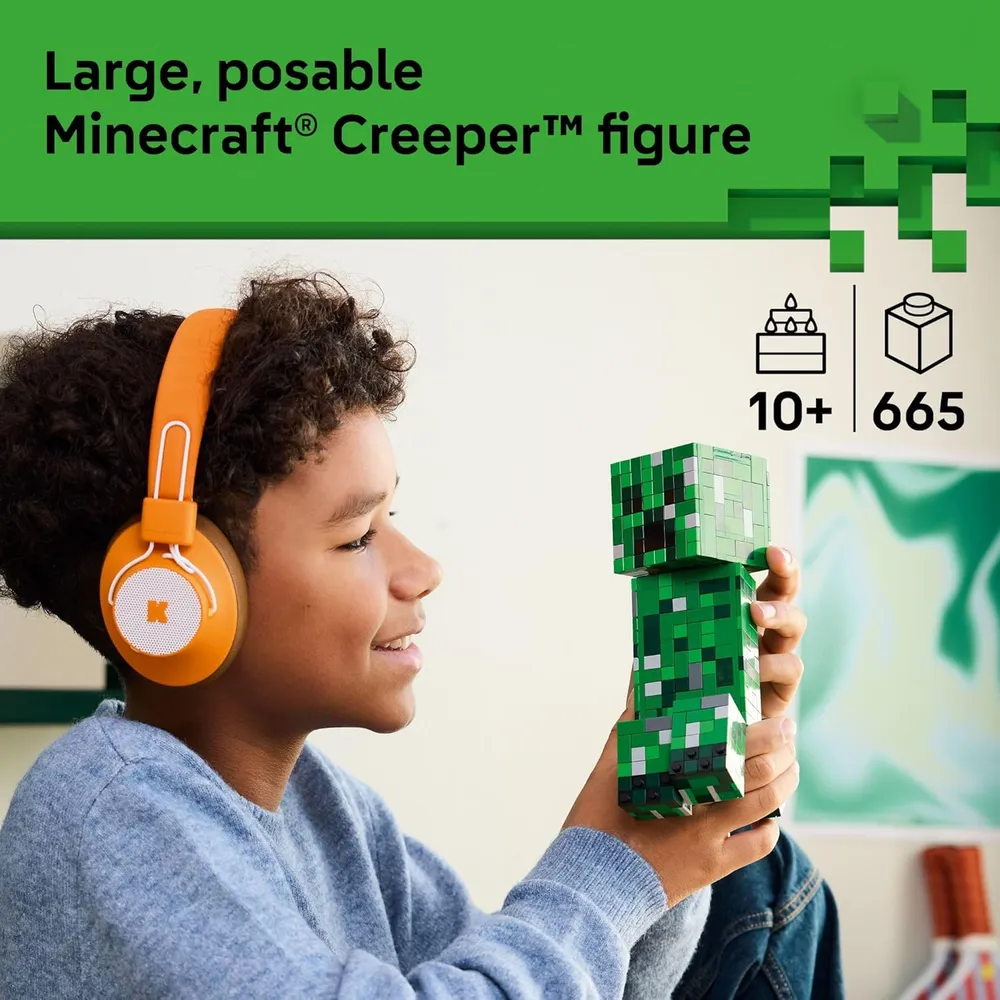 Lego Minecraft Creeper, construcción y minifigura para gamers