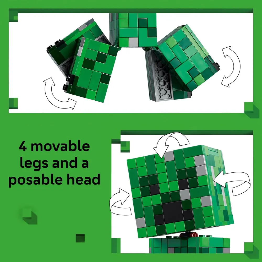 Lego Minecraft Creeper, construcción y minifigura para gamers