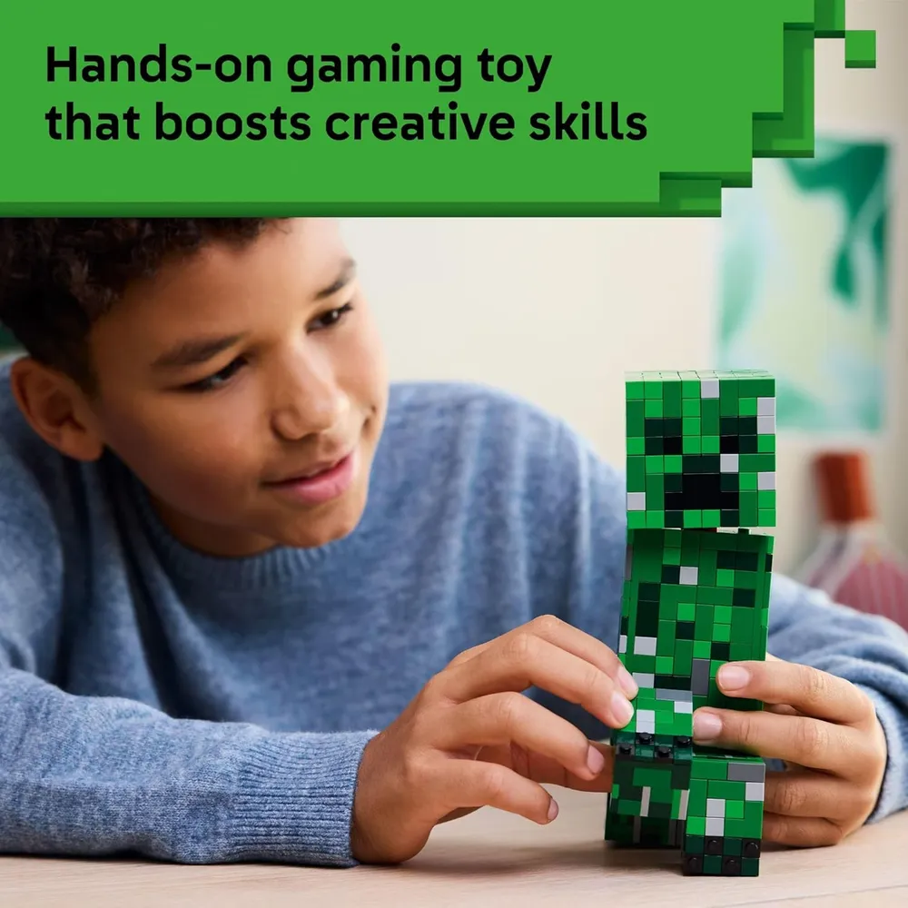 Lego Minecraft Creeper, construcción y minifigura para gamers