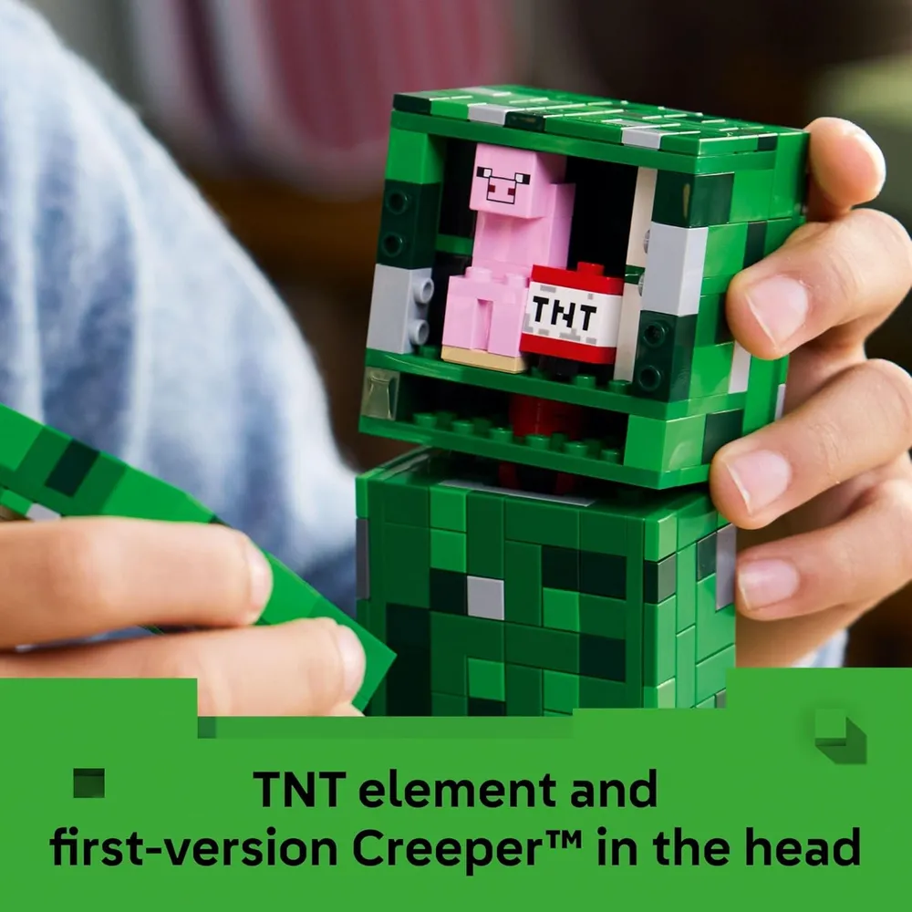 Lego Minecraft Creeper, construcción y minifigura para gamers