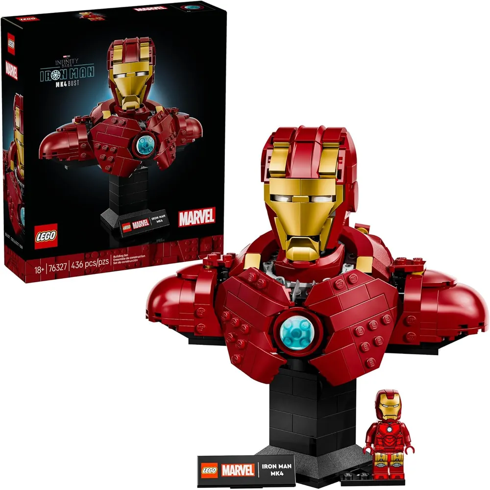 Lego Marvel Iron Man MK4, kit de construcción coleccionable con minifigura