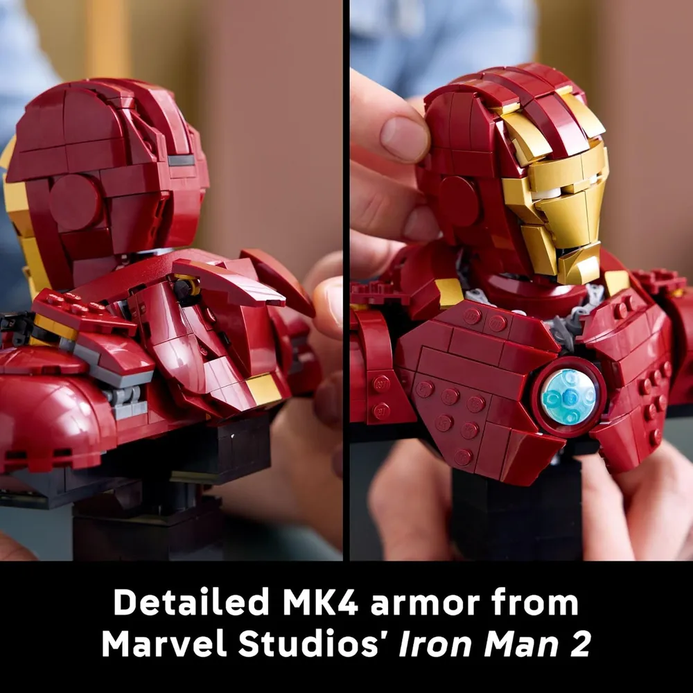 Lego Marvel Iron Man MK4, kit de construcción coleccionable con minifigura