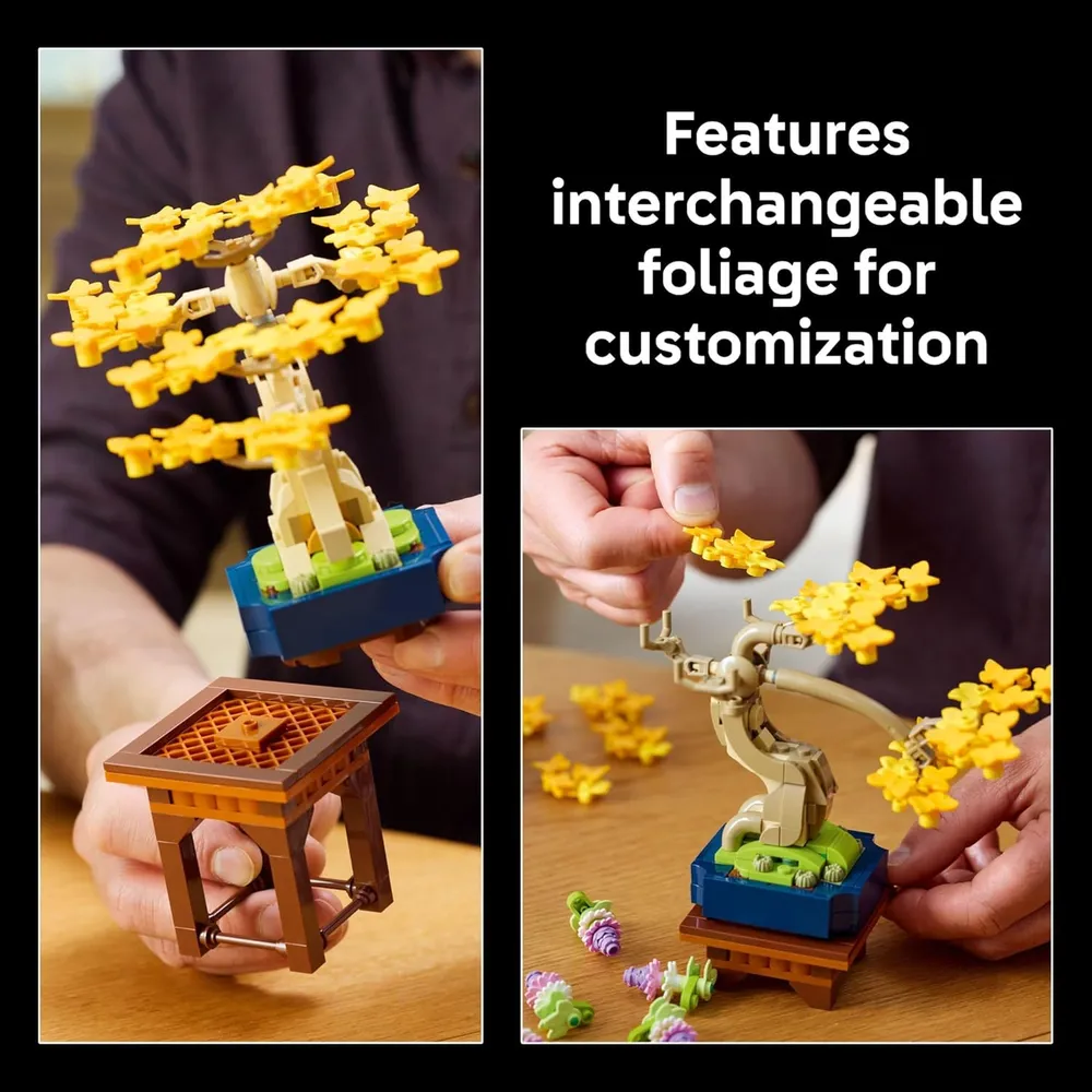 Lego Botanicals Mini Bonsáis, construcción y decoración DIY para adultos