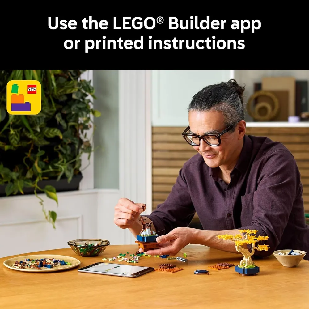 Lego Botanicals Mini Bonsáis, construcción y decoración DIY para adultos