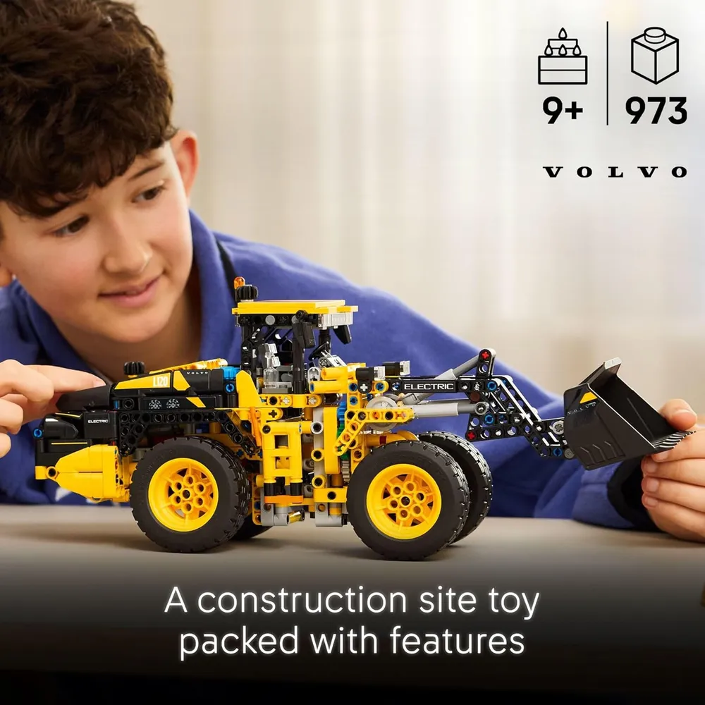 Lego Technic Volvo L120, cargadora eléctrica de ruedas para niños