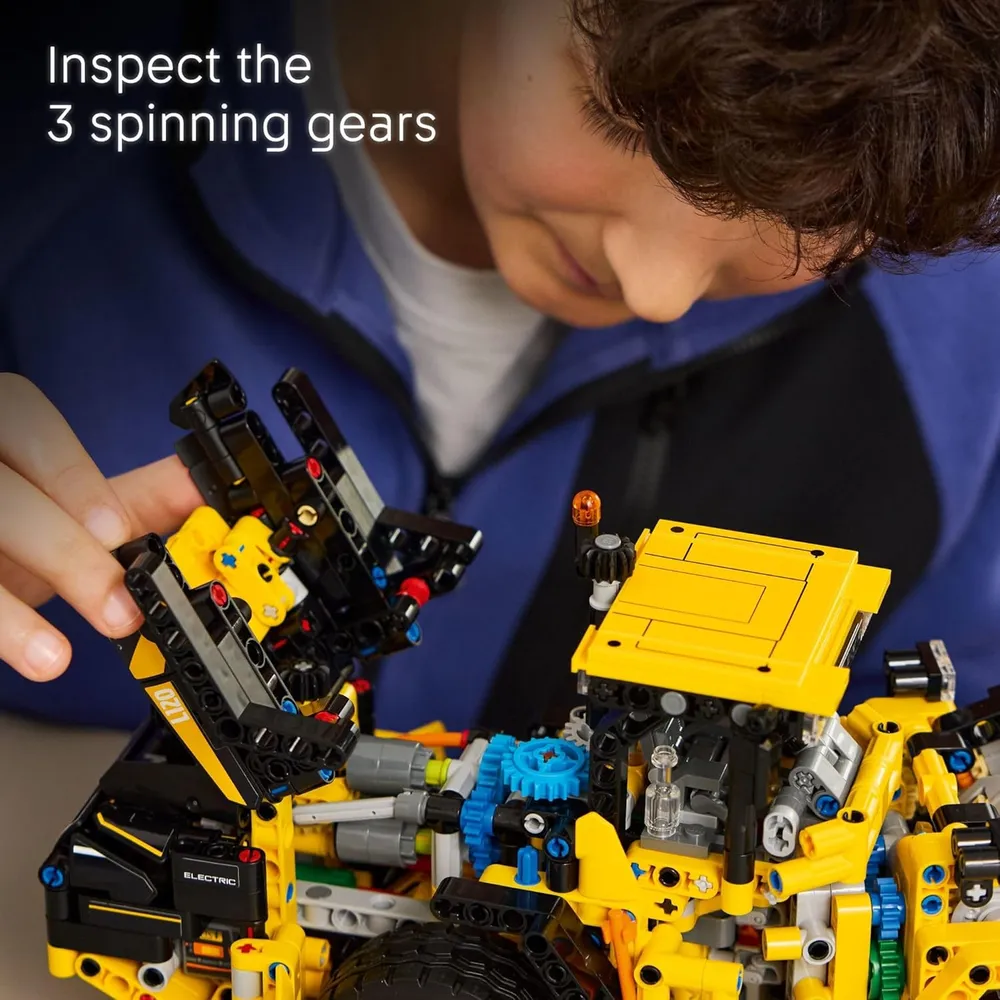 Lego Technic Volvo L120, cargadora eléctrica de ruedas para niños