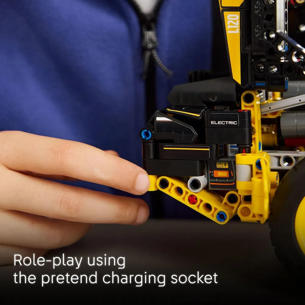 Lego Technic Volvo L120, cargadora eléctrica de ruedas para niños