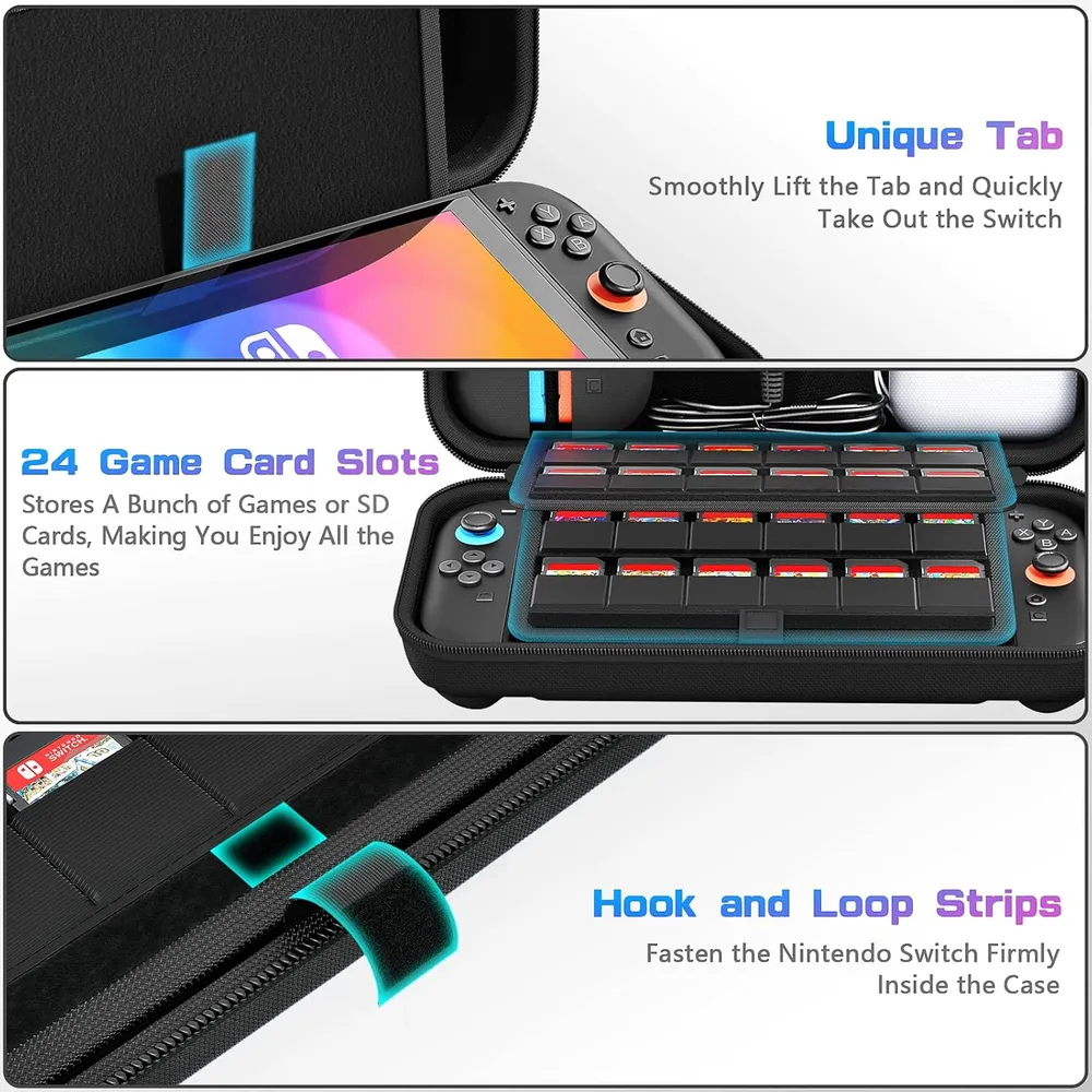 b0drx5szqz_5_webp.webp Estuche de Viaje Pequeño para Nintendo Switch 2 | Negro