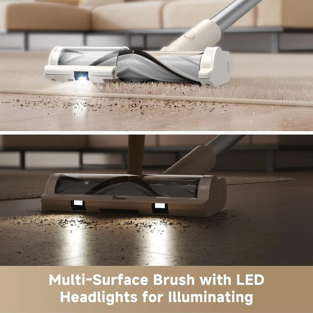 Dreame R10 Pure aspiradora inalámbrica con LED antienredos | Blanco