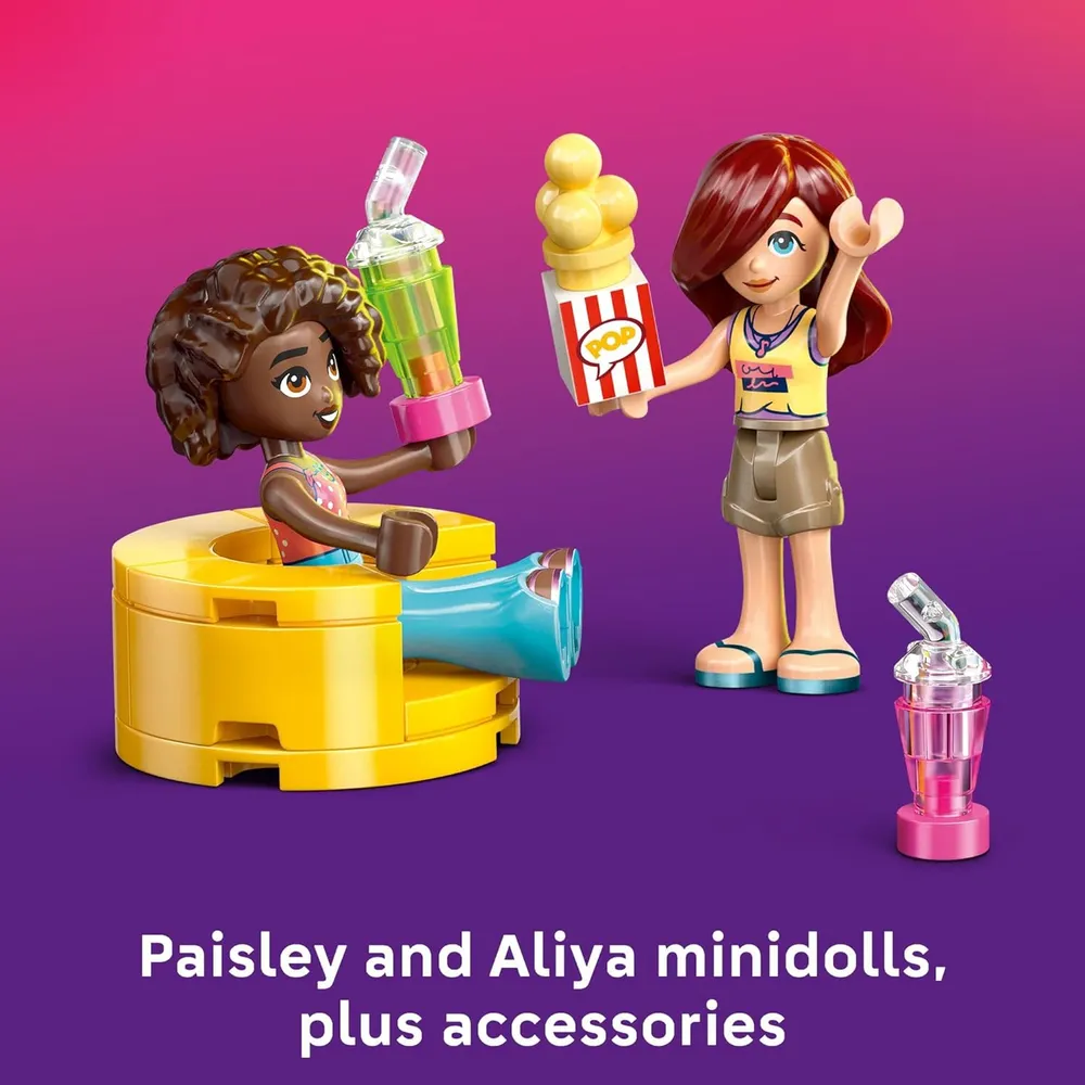 Lego Friends Noche de cine y amistad, juego de construcción con minimuñecas