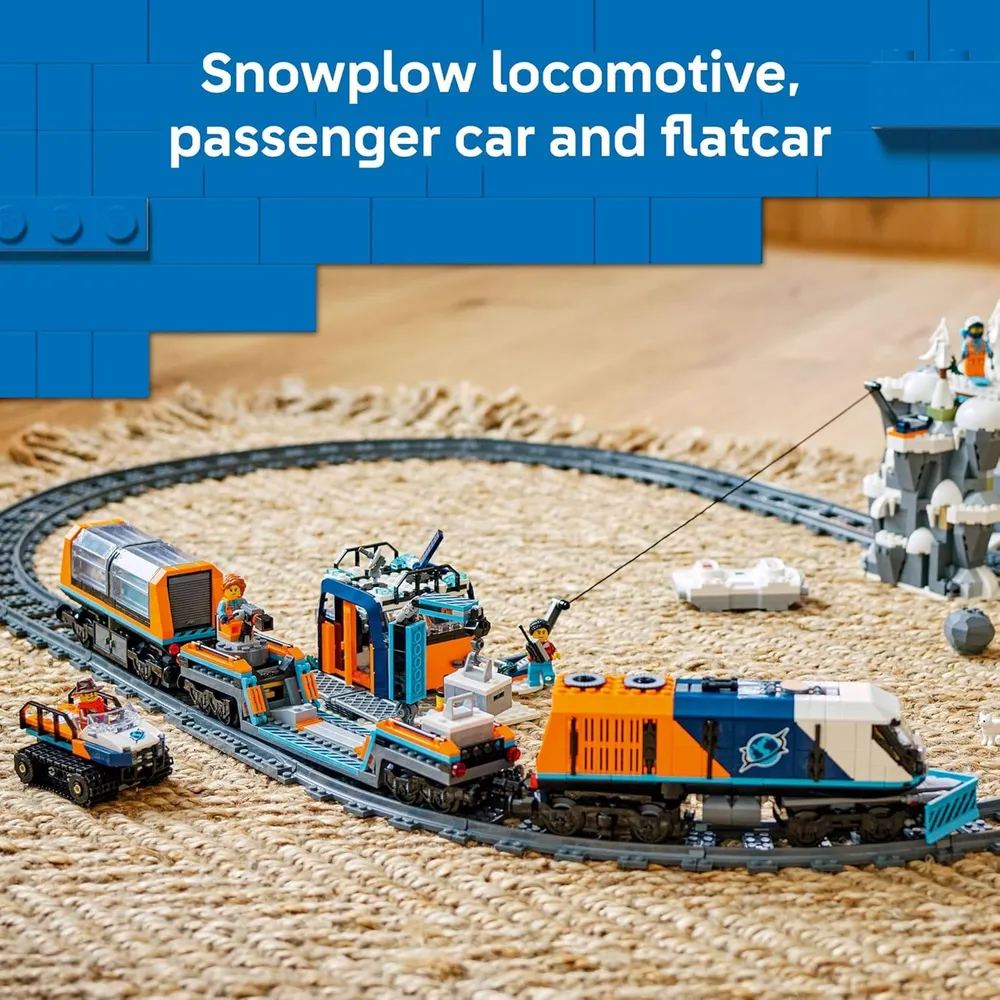 Lego City Tren Expreso Polar Ártico, construcción con 6 minifiguras